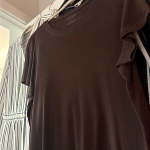 Talbots Chocolate Brown Short-Sleeve Crewneck Tee